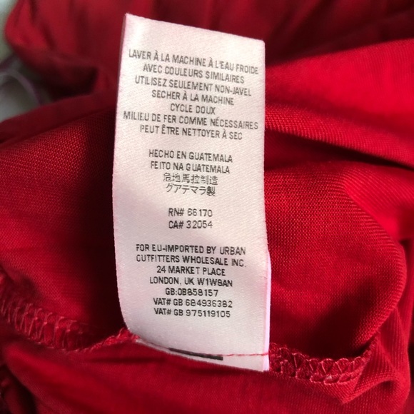 Free People Hight Waist Palazzo Pants Red Wide Leg - Picture 4 of 6